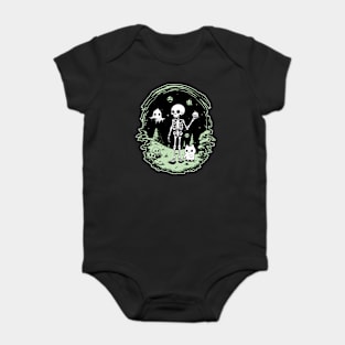 skeleton and friends Baby Bodysuit